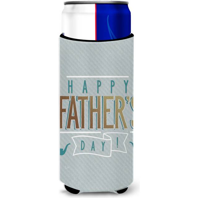 Caroline's Treasures Happy Father's Day Michelob Ultra Hugger For Slim Cans  Multicolor