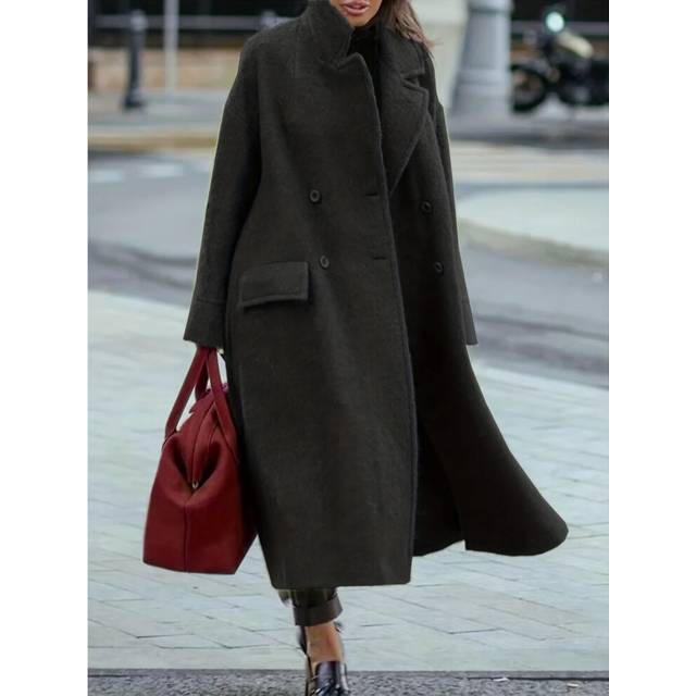 (Camel, 14) EX M&S Womens Overcoat Longline Faux Fur Camel Teddy Long Double Breasted Coat