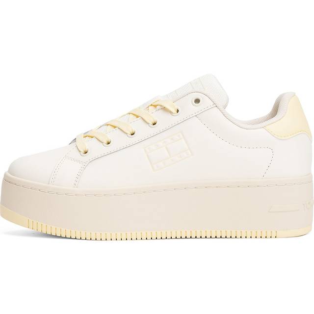 Tommy Jeans for woman. EN0EN02518 Trainers with bench platform (40), Leather, White, 3 to 5 cm, Laces, Casual