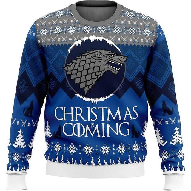 (EL0183, 5XL) Autumn and Winter Game Of Thrones Christmas Is Coming Ugly Christmas Sweater Gift Santa Claus Pullover Men 3D Sweatshirt Tops