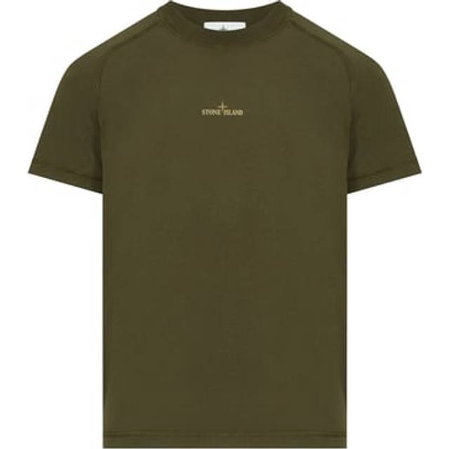 Stone Island, Topp, Herr, M, Bomull, Avslappnad Bomull T-shirt - green (M)
