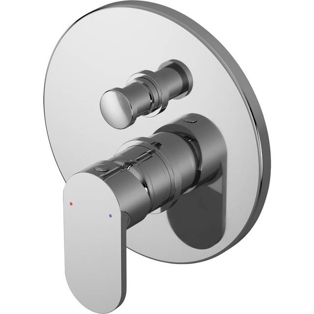 nuie Binsey Manual Shower Valve With Diverter - Chrome, Silver
