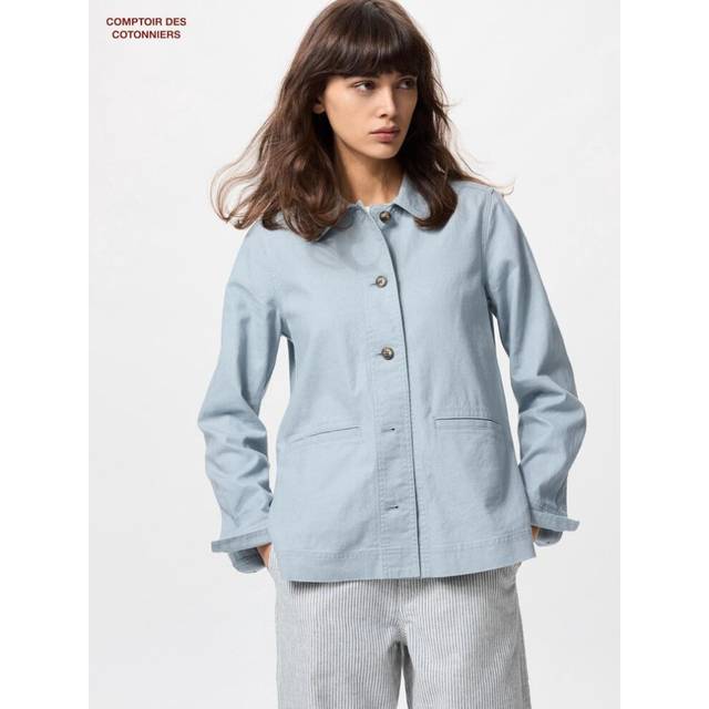 (62 BLUE/L) Uniqlo Japan Linen Cotton Jacket