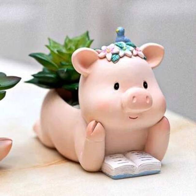SHEIN Succulent Plant Flowerpot Flowerpot 1pc Piggy Pot Plant Flowerpot Pig Flowerpot Decorative Flowerpot Animal Flowerpot Animal Flowerpot Mini Cactus Flo