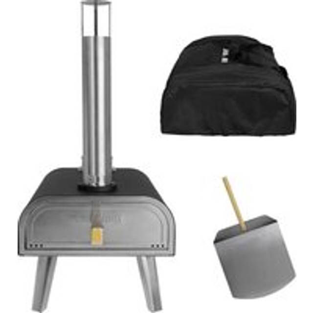 GEORGE FOREMAN GFWPPO2BPC Wood Pellet Pizza Oven - Black & Silver