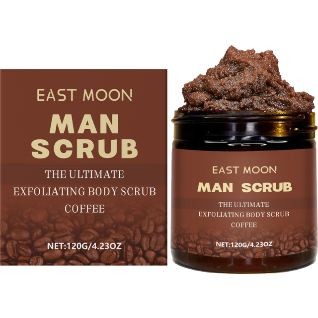 East Moon Coffee Body Scrub - Exfoliate & Hydrate for Smooth Skin, 120g