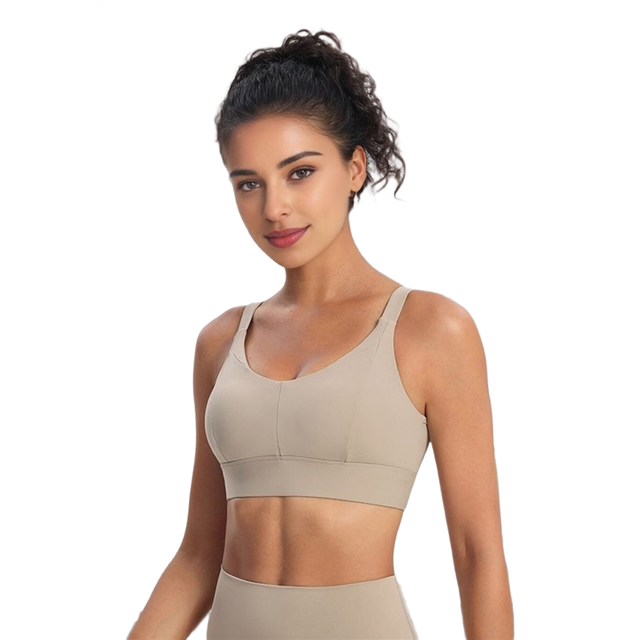 Racerback Sports Bra Khaki M