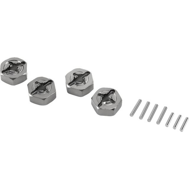 Aluminum Alloy 12mm Combiner Wheel Hub Hex Adapter Upgrades for Wltoys 144001 1/14 RC Car Spare Parts,Grey