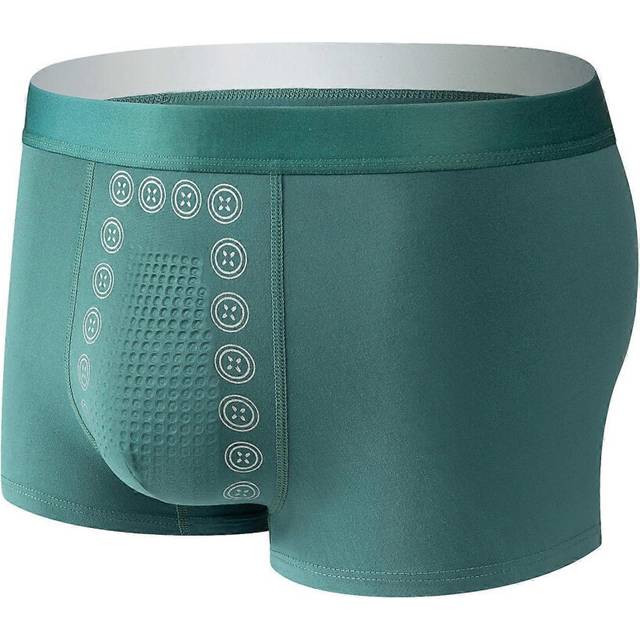 (XL, Green) Eft Underwear - Eft Energy Field Therapy Mens Underwear, Magnetic Therapy Energetic Man Ice Silk Boxer Briefs