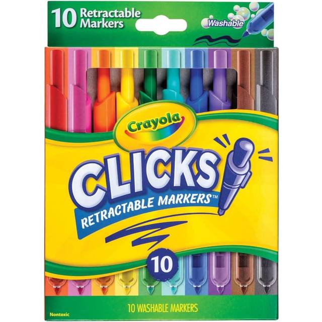 Crayola Drawing Knock Type Removable Marker Pen 10 Colors 588370 Genuine Product