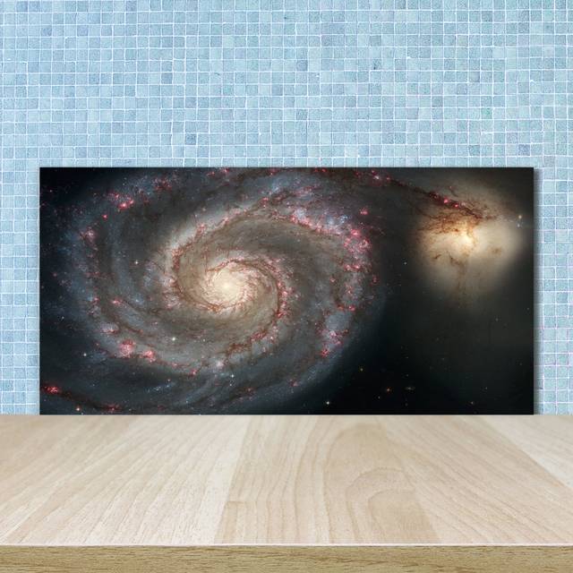 Splashback - Backsplash - Cooker Hob Wall Splashback - Kitchen Wall Panels - Heat Resistant - Toughened/Tempered Safety Real Glass - 100X50cm - Univer - Black (Kitchen)