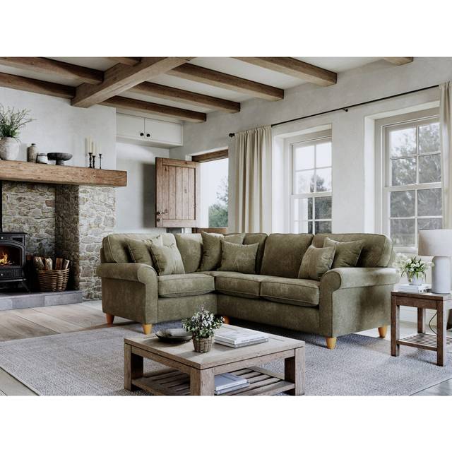 Clarkfield Upholstered Sofa - Green (90cm H X 237cm W X 195cm D)