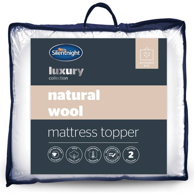 Silentnight Luxury Natural Wool Temperature Regulating Mattress Topper - Double