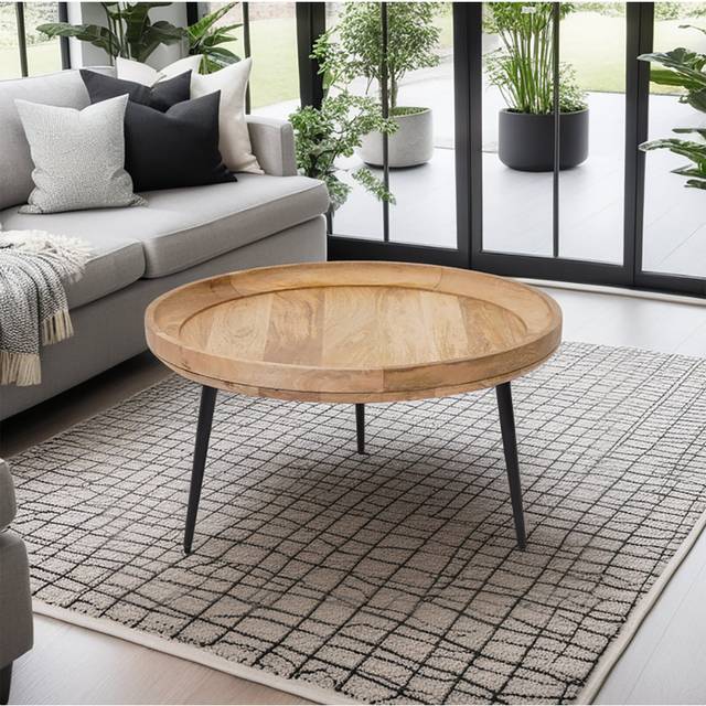 Sitkin Round Coffee Table Large (38cm H x 75cm L x 75cm W)