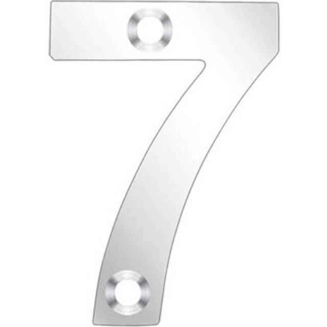 5Cm H Stainless Steel Surface Mount House Number - Polished Stainless (5cm H)