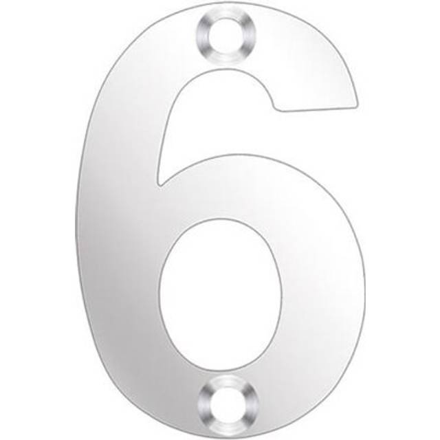 5Cm H Stainless Steel Surface Mount House Number - Polished Stainless (5cm H)