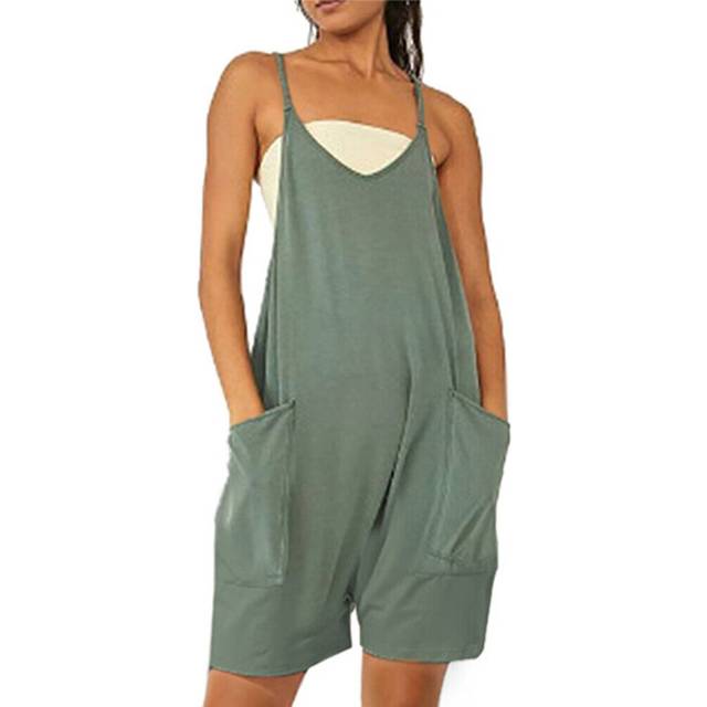 (#7 Pattern 4-Hot Pants, 2XL) Womens Overalls Dungarees Summer Loose Trousers Ladies Baggy Jumpsuit Playsuit