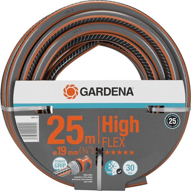 Gardena Comfort Highflex Hose 19 mm (3/4 inch), 25 m: Garden Hose with Power-Grip Profile, 30 bar Bursting Pressure, dimensionally Stable,
