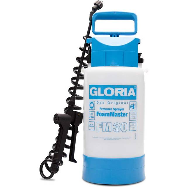 GLORIA FoamMaster FM 30 | 3 Litre Foam Sprayer / Foam Generator | Pressure Sprayer for Vehicle Cleaning | Exchangeable Foam Cartridges | 2 m Spiral