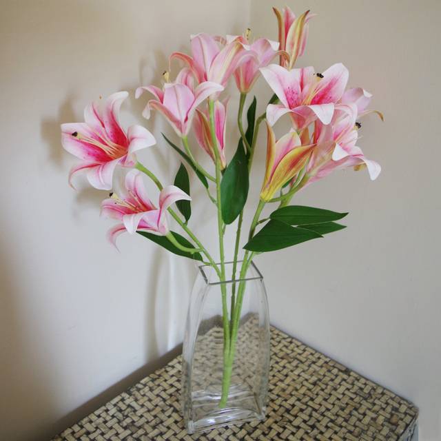 Lilies Bush - Pink (60cm H X 30cm W X 30cm D)