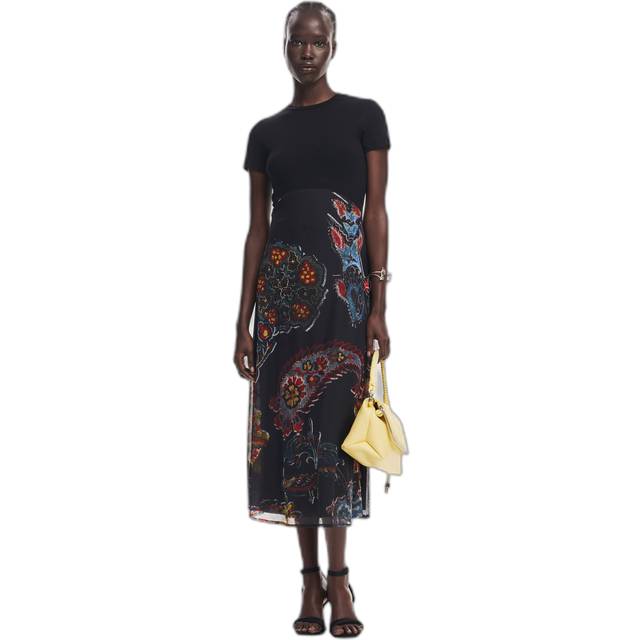 Women's t-shirt dress Desigual Lacroix - Noir