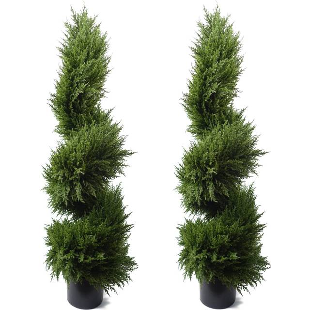 100cm Large Fox's Aglaonema (Spotted Evergreen) Tree Artificial Plant with Silver Metal Planter