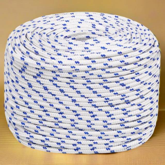 TEMU 50m 8mm Polypropylene Boat Rope, High Tensile Strength Under 122 , Marine Grade For Outdoor Use