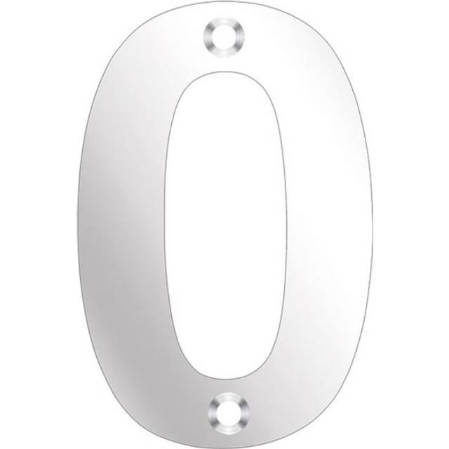 7.5Cm H Stainless Steel Surface Mount House Number - Polished Stainless (7.5cm H)