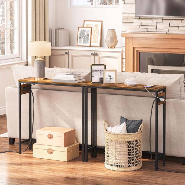 Annam 75cm Console Table - Brown (75cm H X 75cm W X 24cm D)
