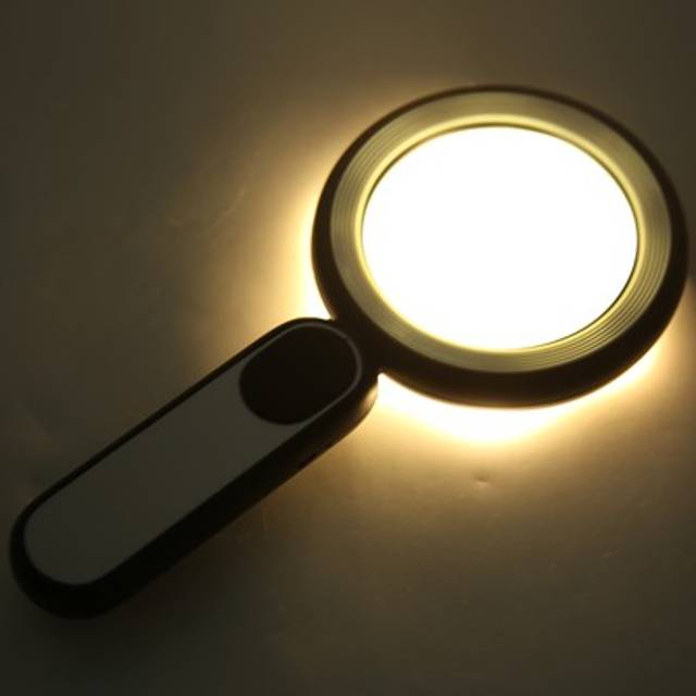 Magnifying glass led 10x magnification magnifier lens for reading observation♬
