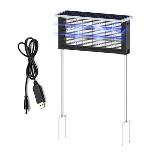 Solar Electric Bug Zapper For Mosquito And Repellent,Easy-To-Clean, Mosquito Repellent For Outdoors Party HL-913