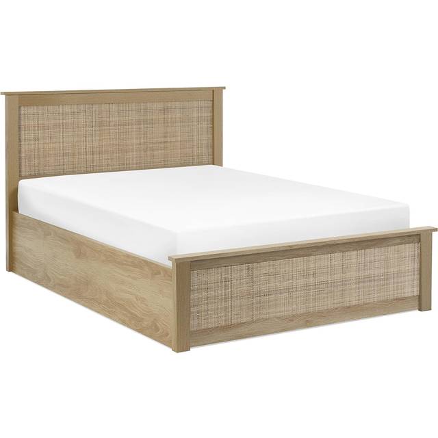 Julian Bowen Padstow Rattan Double Oak Wooden Bed