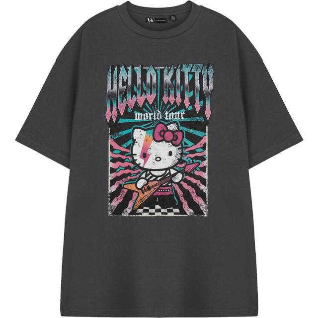 (Medium) Hello Kitty Short Sleeved T-Shirt (Womens Grey)