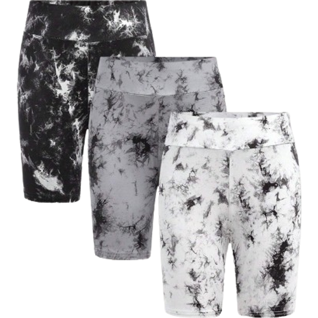 SHEIN 3pcs/Set Tween Girls&#39; Tie-Dye Knit High Elasticity Shorts For Daily Casual Wear