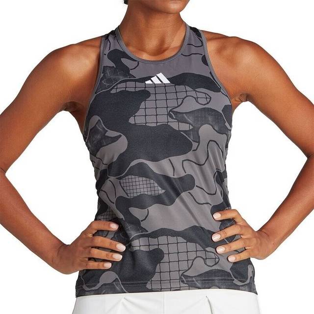 Adidas club graphic tennis tank top womens vest grey