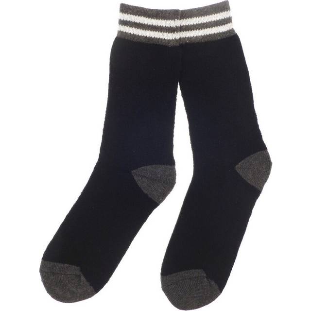 (6 UK-11 UK, Black/Grey) Ribbon Mens Recycled Cotton Work Socks (Pack of 3)