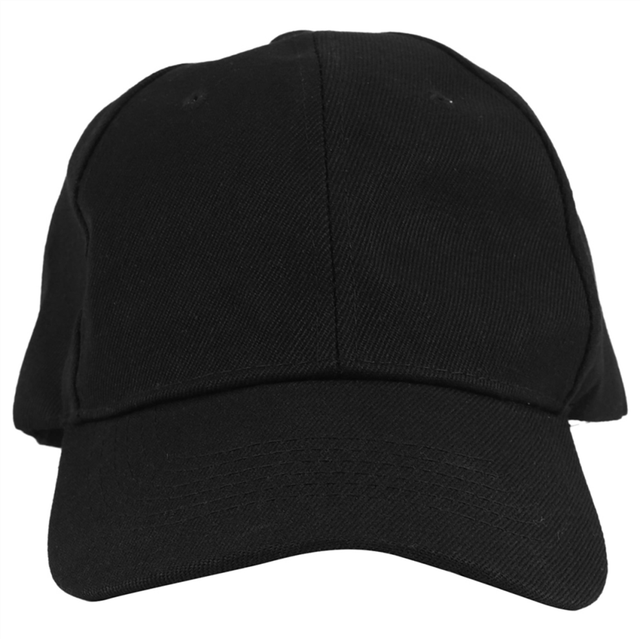 Kids Plain Baseball Cap Girls Boys Junior Childrens Hat Summer-Black