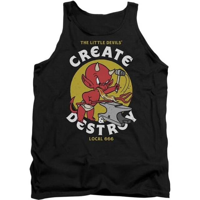 Trevco Sportswear DRM344-TK-5 Hot Stuff Local Devils Adult Tank Top, Black - 2X