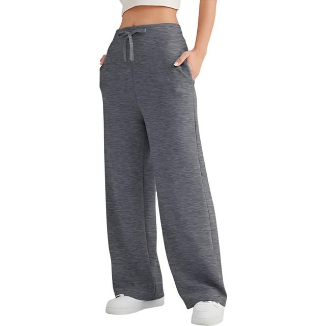 Womens High Waisted Baggy Sweatpants Dark Gray XXL