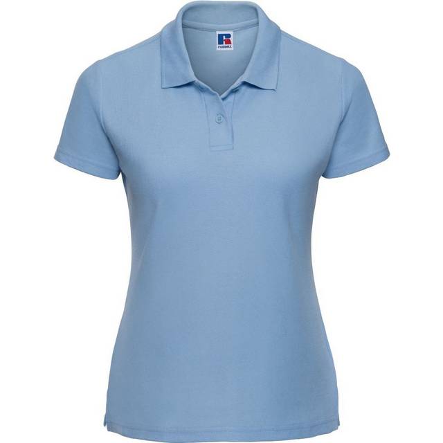 (8 UK, Sky Blue) Russell Womens/Ladies Classic Plain Polycotton Polo Shirt