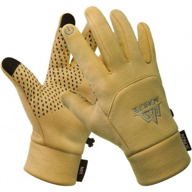 Men Women Screen Touch Gloves Winter WarmThermal Windproof Non Slip Gloves for Outdoor Sports Hiking Climbing Running Skiing yellow_M/L
