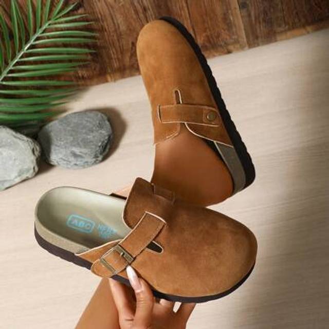 SHEIN Women&#39;s Fashion Closed Toe Mule Slides, Summer Slip-On Shoes
