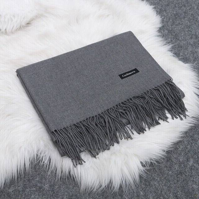 Mens Womens Winter Warm SCOTLAND Made 100% CASHMERE Scarf Scarves Plain Wool UK
