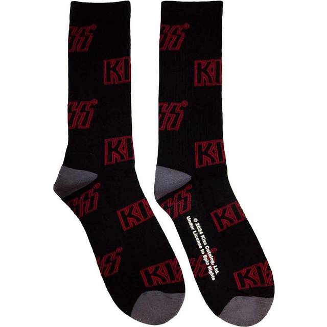 Kiss Unisex Adult Logo Terrycloth All-Over Print Socks