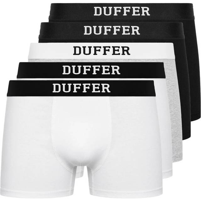 (L, Multicoloured) Duffer Mens Classic Boxer Shorts (Pack of 5)