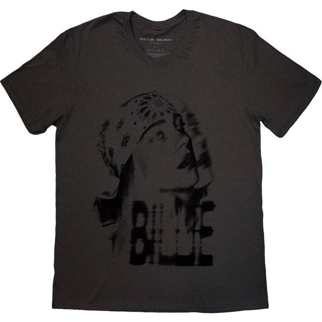 Billie Eilish Unisex Adult Tonal Bandana Photo T-Shirt L träkol
