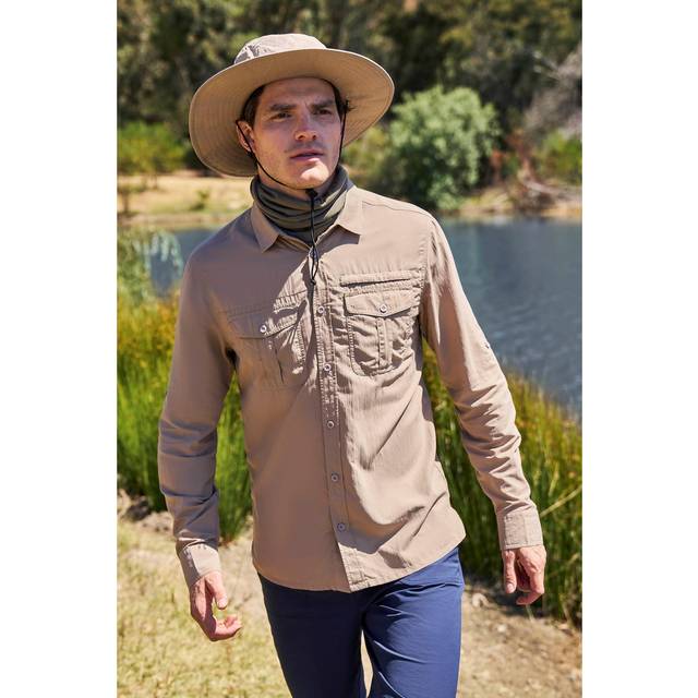 Mountain Warehouse Mens Navigator II Mosquito Repellent Shirt 3XL beige