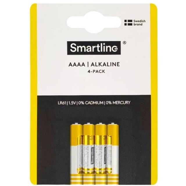 Smartline 4-pack Alkaliska AAAA-batteri LR61