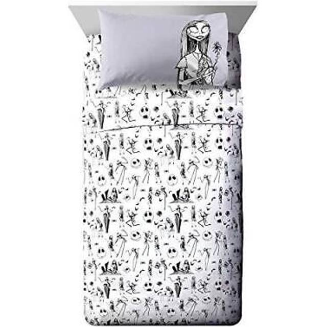 Jay Franco Disney Nightmare Before christmas gothic Romance Full Sheet Set - 4 Piece Set Super Soft and cozy KidAs Bedding Features Jack Skellington &