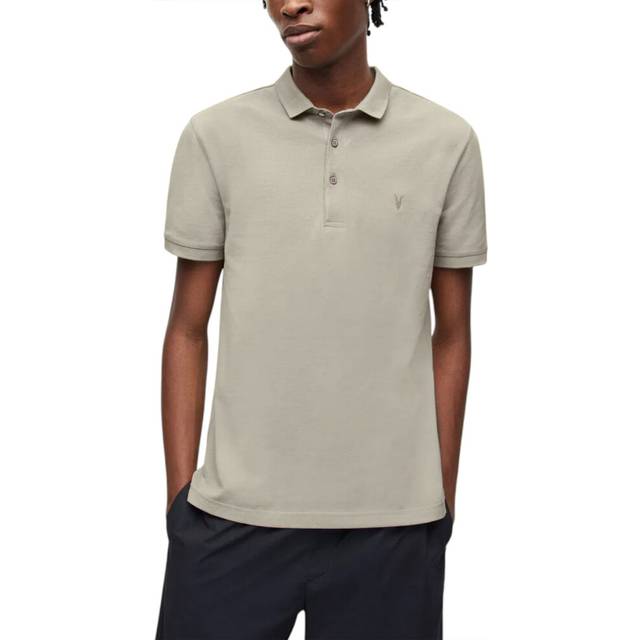 (Beige, L) All Saints Reform Mens Polo Shirt Summer T Shirts